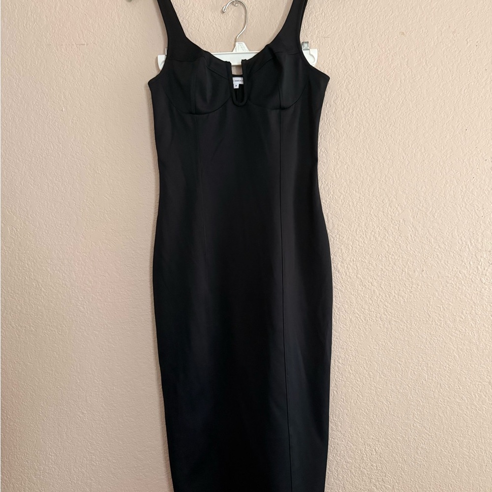 Good American Black Sculpting Midi Dress — Size 3 (L/XL)